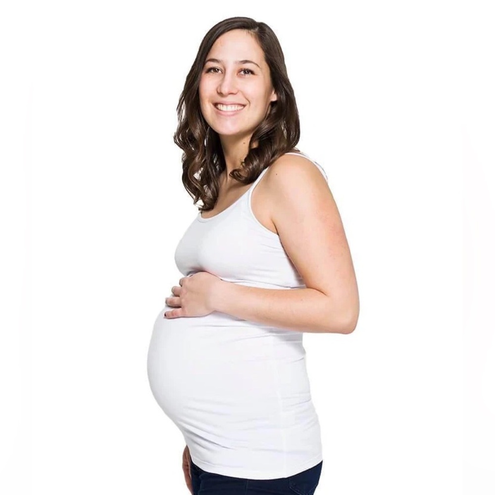White Maternity Tank Top